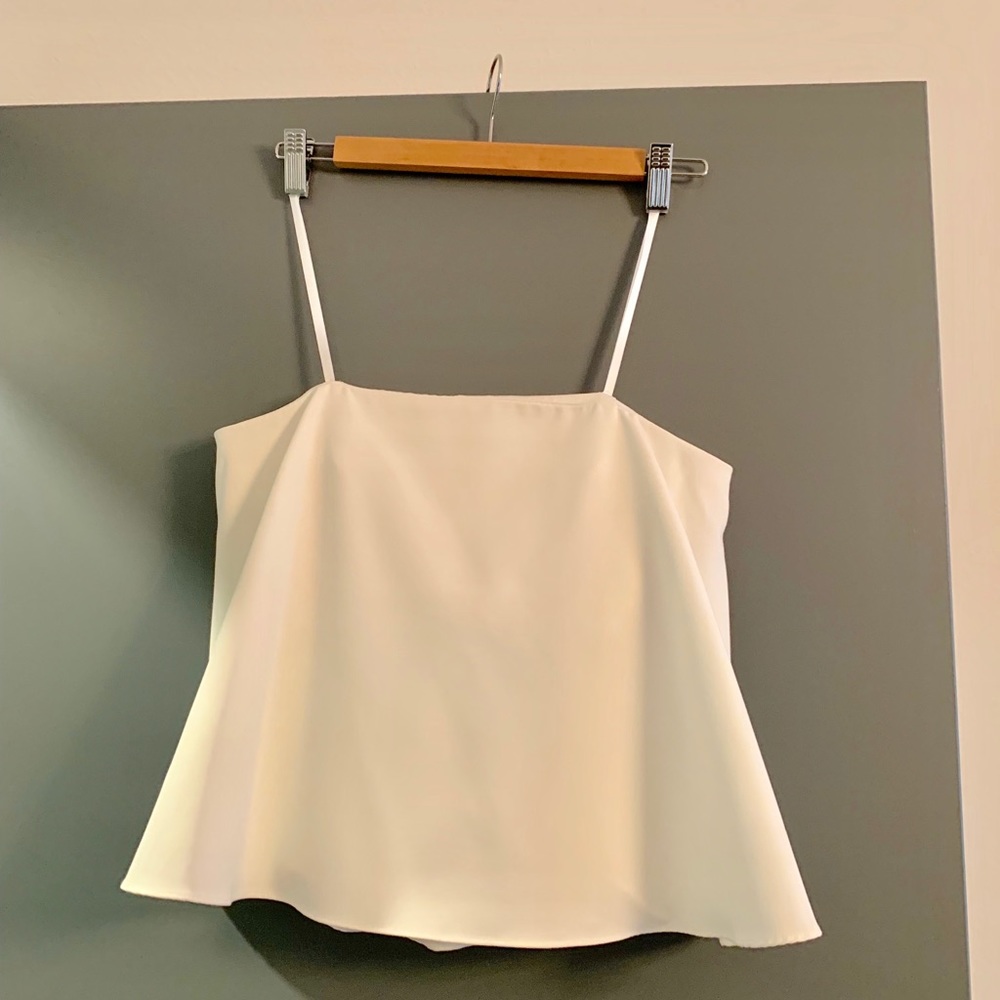 Milly white strapless ruffle top